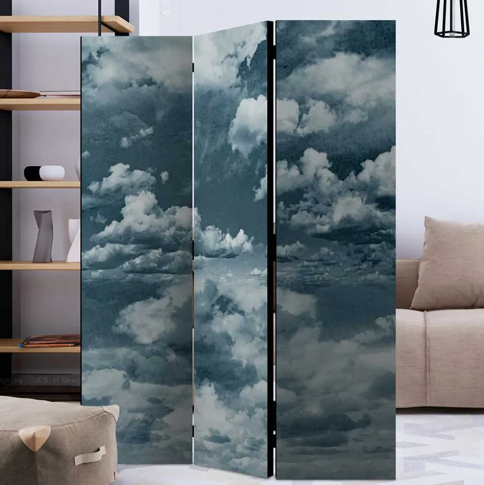 Foto Paravent Himmel voller Wolken - Solcian
