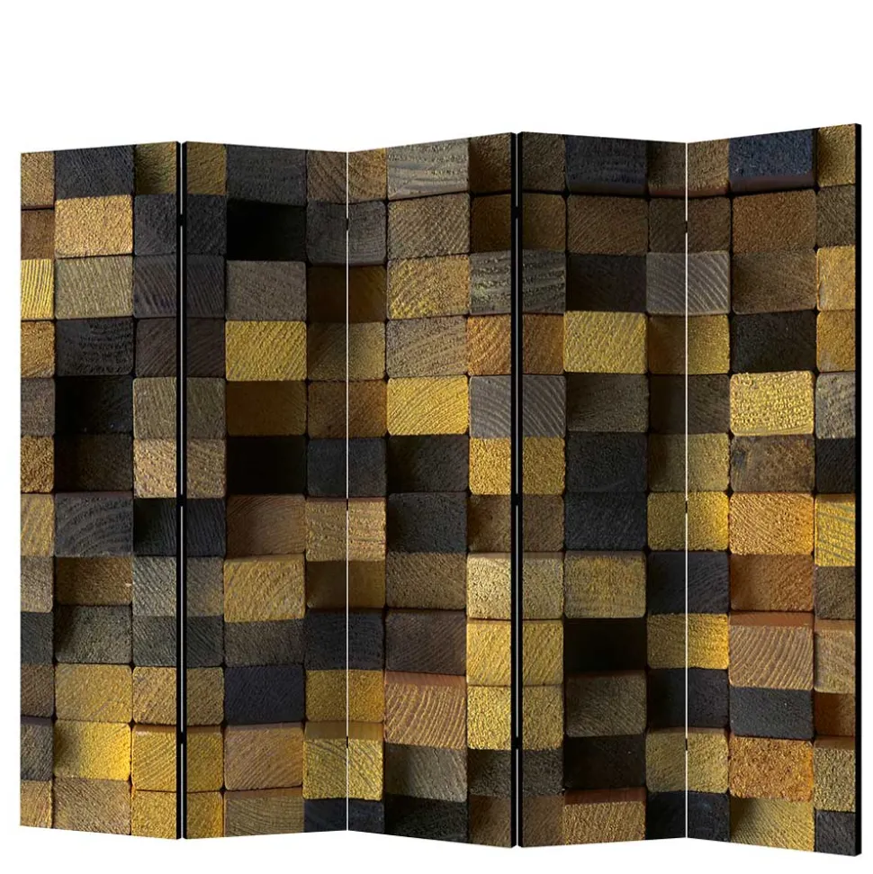 Foto Paravent mit Holzlatten Kopfansicht - Aslyva