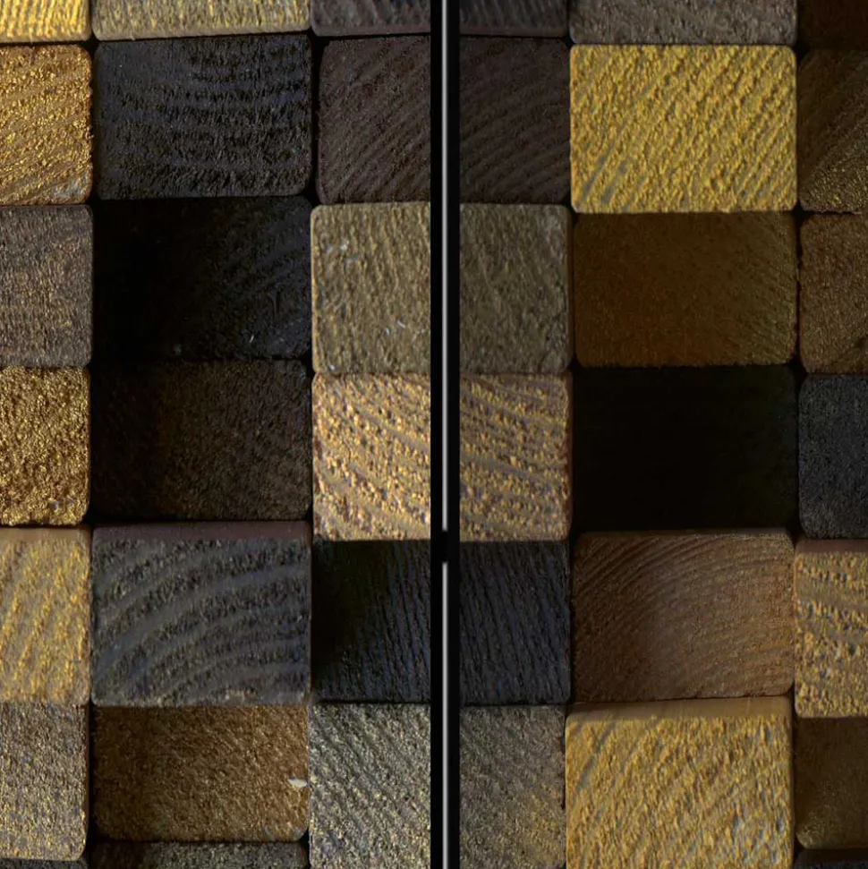 Foto Paravent mit Holzlatten Kopfansicht - Aslyva