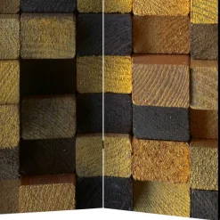 Foto Paravent mit Holzlatten Kopfansicht - Aslyva