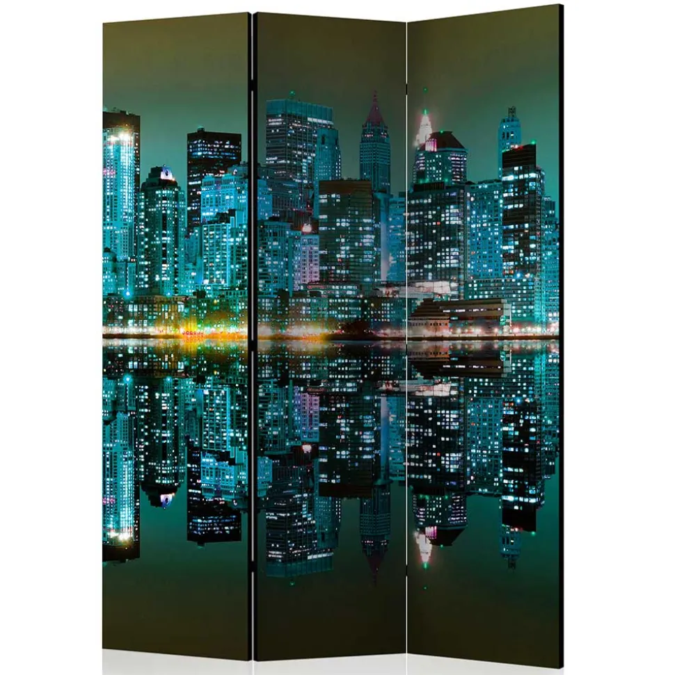 Foto Paravent mit Skyline New York bei Nacht - Salutare