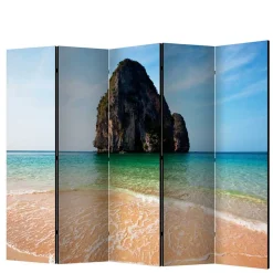 Fotodruck Paravent Felsen im Meer - Anin