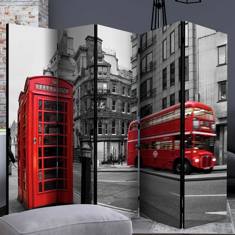 Fotodruck Paravent London Telefonzelle Bus - Lioscas