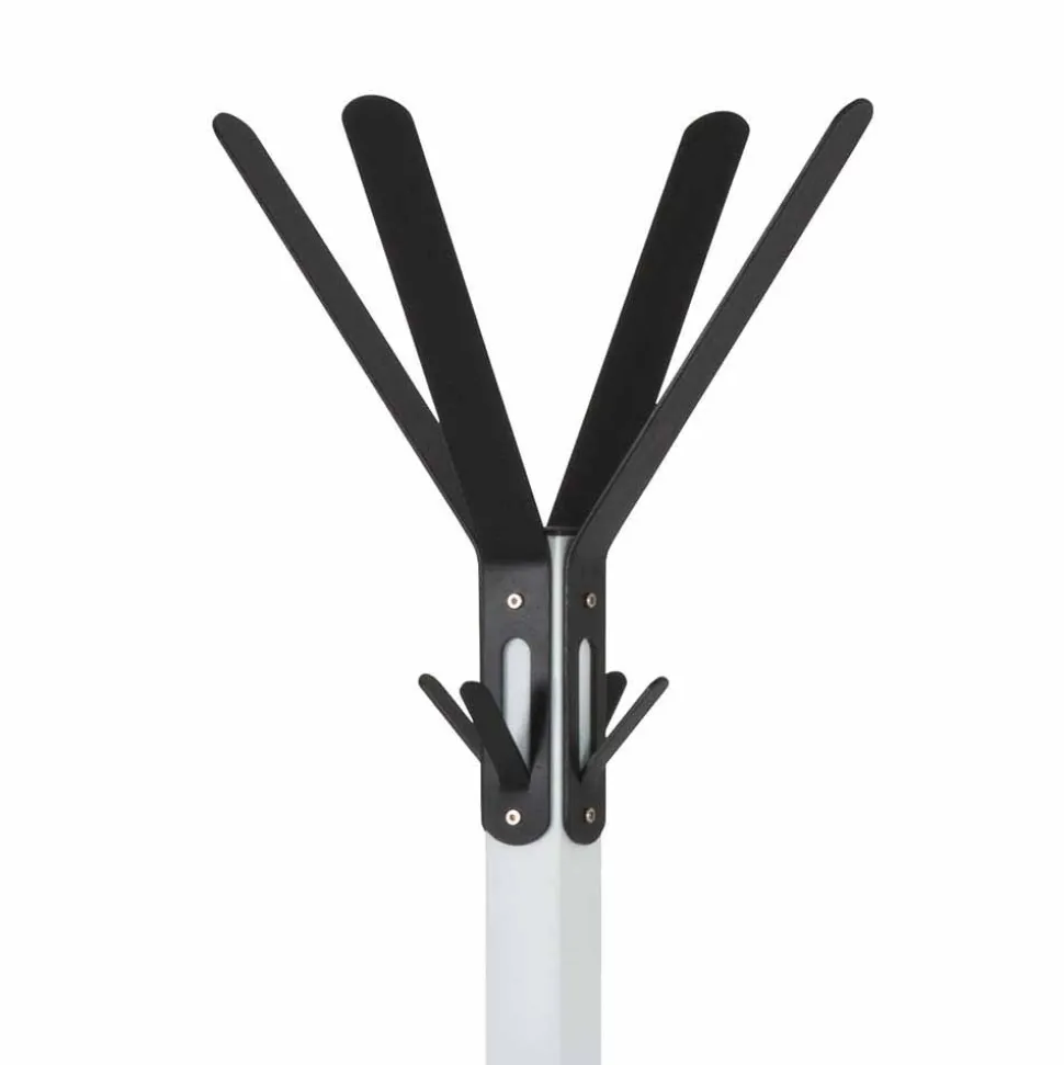 Frei stehender Garderobenständer in Schwarz Weiß Iliandro 178cm hoch