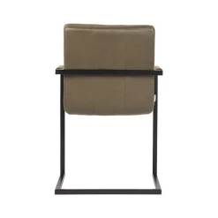 Freischwinger Armlehnenstuhl in Oliv Grün - Musashy