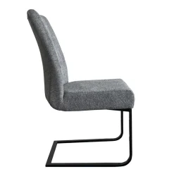 Freischwinger Polsterstühle in Dunkelgrau - Zinova (2er Set)