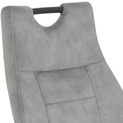 Freischwinger Stuhl in Silbergrau - Riakust (2er Set)