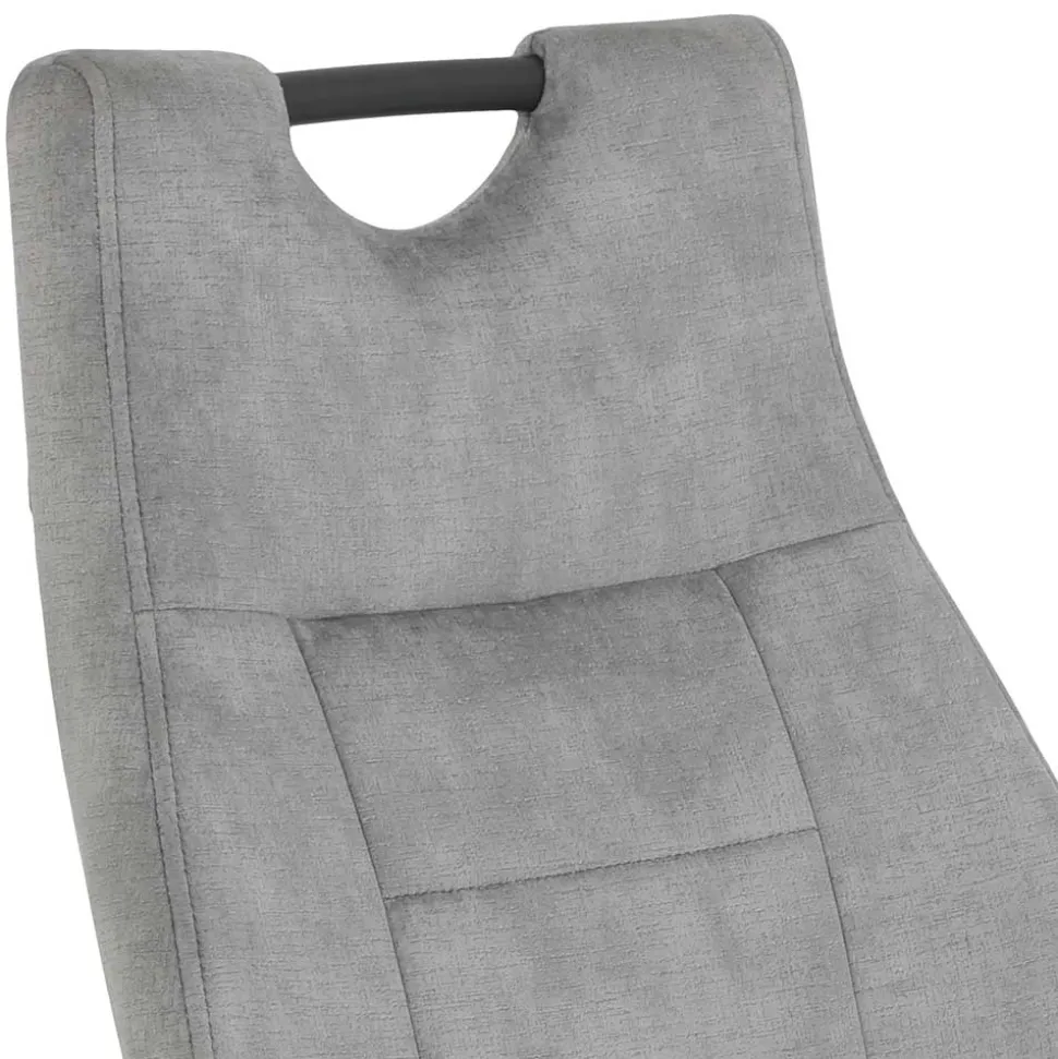 Freischwinger Stuhl in Silbergrau - Riakust (2er Set)