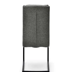 Freischwingerstühle in Grau Strukturstoff - Pizaras (2er Set)