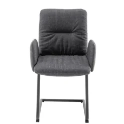 Freischwinger-Tischsessel in Anthrazit - Jamesson (2er Set)