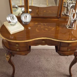 Frisiertisch & Hocker im Italienischen Stil - Carlenna (zweiteilig)