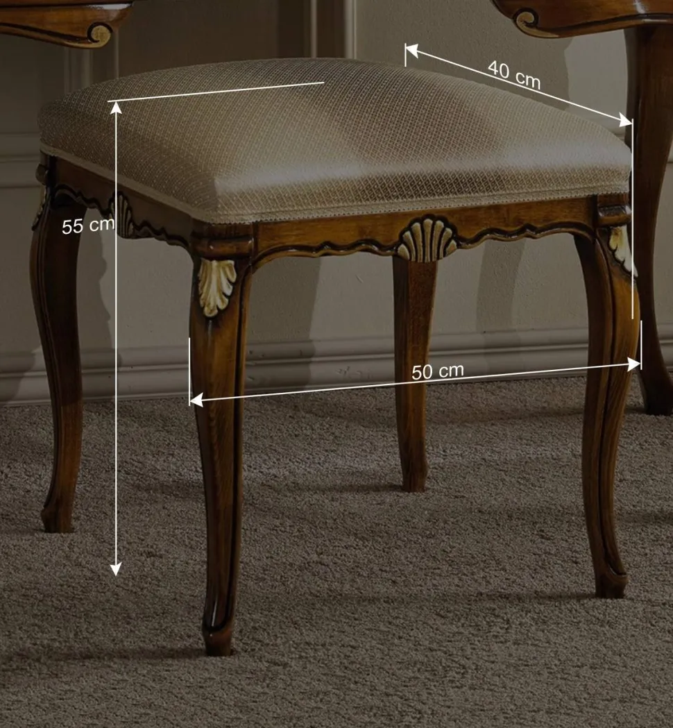 Frisiertisch & Hocker im Italienischen Stil - Carlenna (zweiteilig)