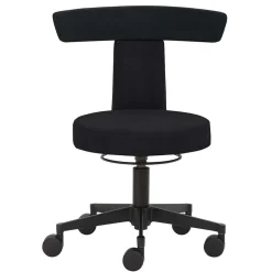 Funktioneller Arbeitshocker mit Lehne & Drehgestell - Kenzy