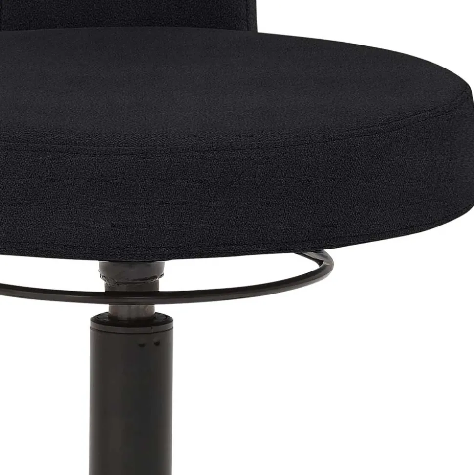 Funktioneller Arbeitshocker mit Lehne & Drehgestell - Kenzy