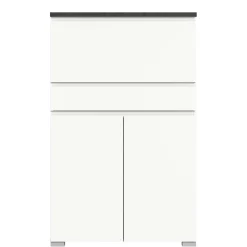 Funktioneller Schuhschrank mit zwei Türen & Klappe - Suad