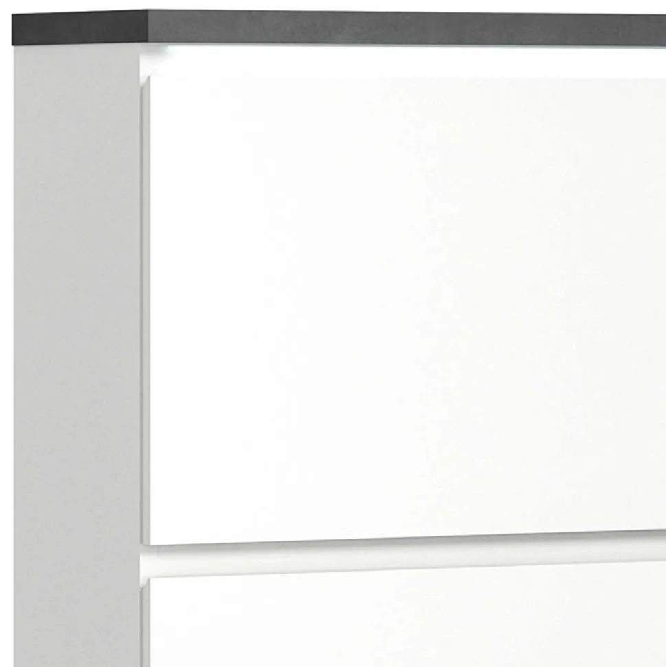 Funktioneller Schuhschrank mit zwei Türen & Klappe - Suad