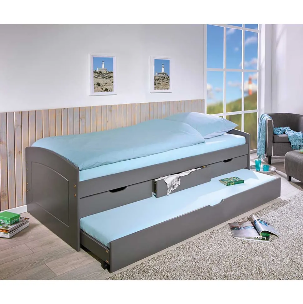 Funktionsbett mit Ausziehbett & Schubladen - Lakeside