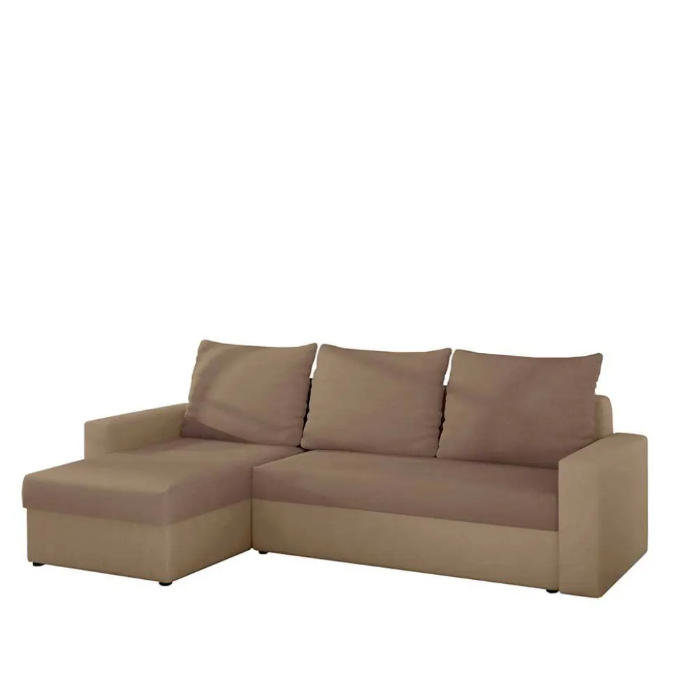 Funktionscouch in hellem und dunklem Beige - Negro