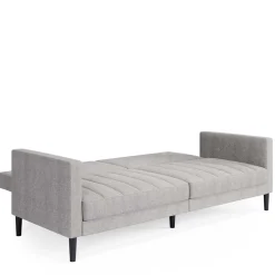 Funktionscouch in Hellgrau und Schwarz - Logion