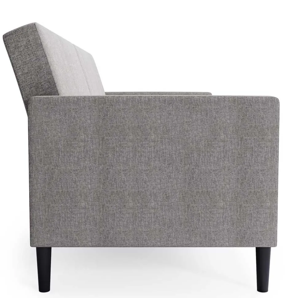 Funktionscouch in Hellgrau und Schwarz - Logion