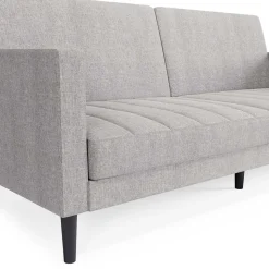 Funktionscouch in Hellgrau und Schwarz - Logion