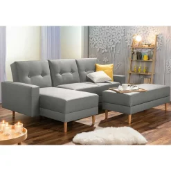 Funktionsecke in Hellgrau mit Erle - Manoja (zweiteilig)