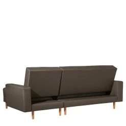 Funktionsecksofa in Braun mit Erle - Iljona (zweiteilig)