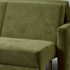 Funktionssofa in Oliv Grün Stoff - Ektuala