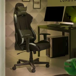 Gaming Chair in Schwarz Grau - Tannilo