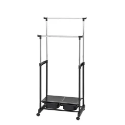 Garderobe auf Rollen Peritos mit Schuhablage