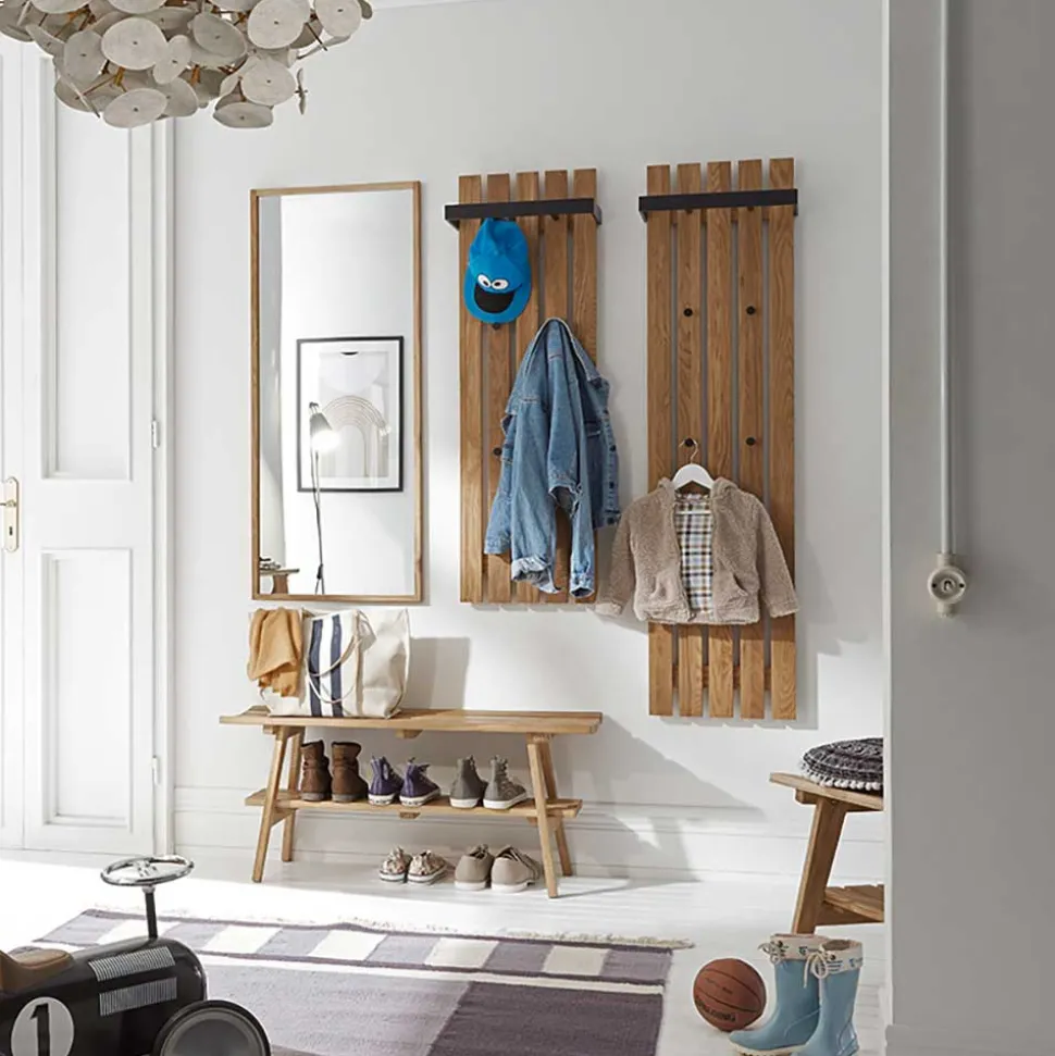 Garderobe aus Eichenholz und Metall - Gangizo