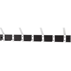 Garderobe Hakenleiste aus Metall mit Aluhaken - Famosia