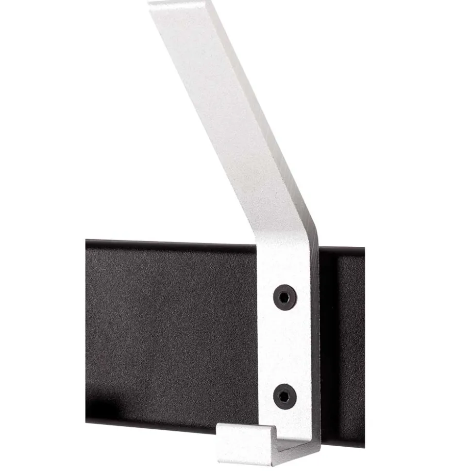 Garderobe Hakenleiste aus Metall mit Aluhaken - Famosia