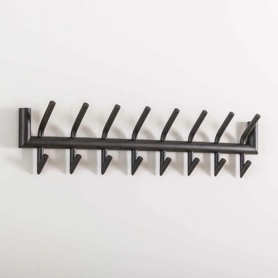 Garderobe Hakenleiste aus Metall Rundrohr - Quoterra