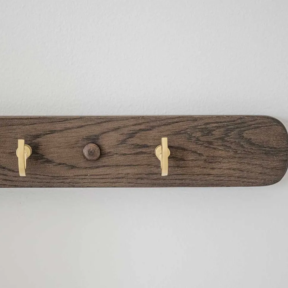 Garderobe Hakenleiste in Eiche Dunkelbraun - Cora