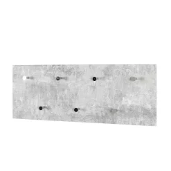 Garderobe in Beton Optik Vessina mit 7 Knopf Haken