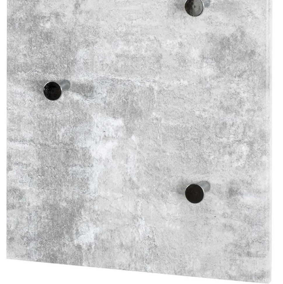 Garderobe in Beton Optik Vessina mit 7 Knopf Haken