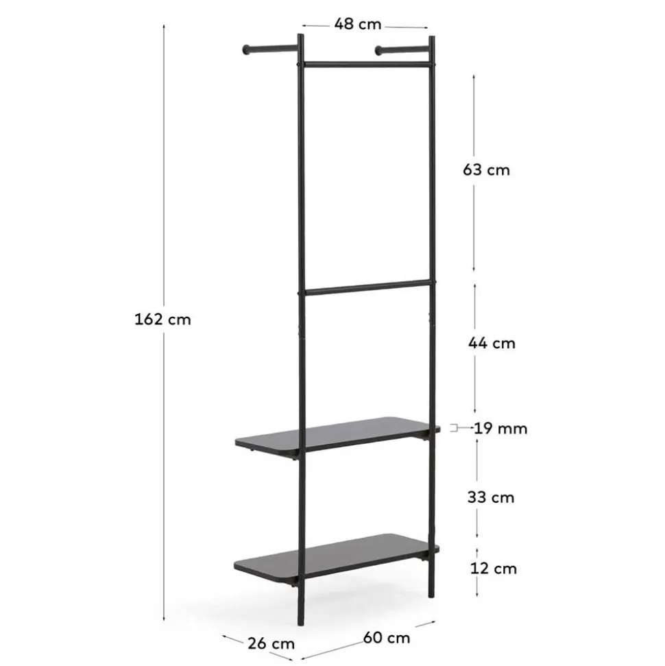 Garderobe mit Schuhablage für die Wandmontage - Lakrym