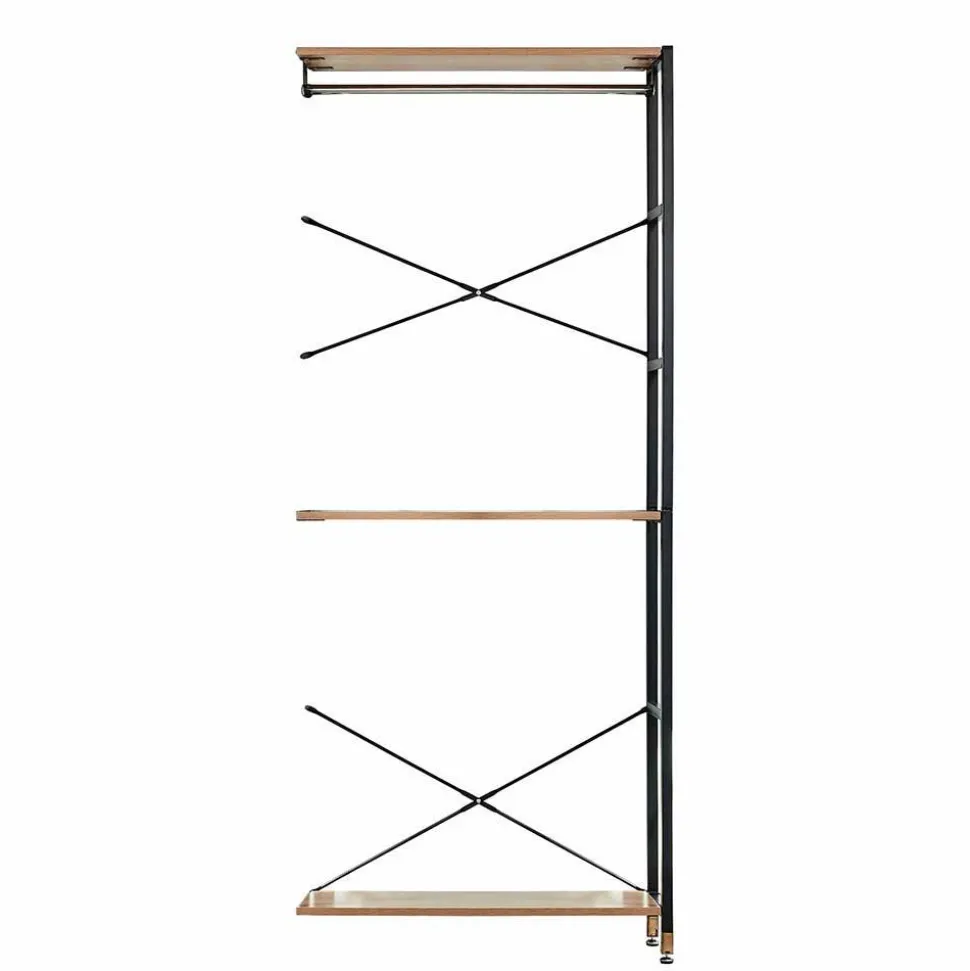 Garderobe Regal mit 7 Fächern & 4 Stangen - Alis