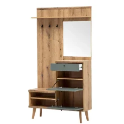 Garderobe und Highboard Set - Oliva (zweiteilig)