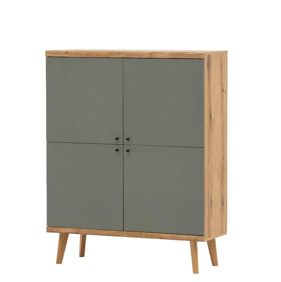 Garderobe und Highboard Set - Oliva (zweiteilig)