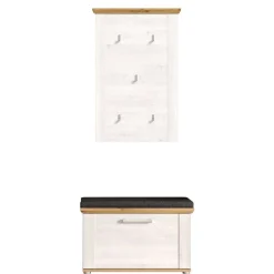 Garderobe und Schuhbank Set - Tocella (zweiteilig)