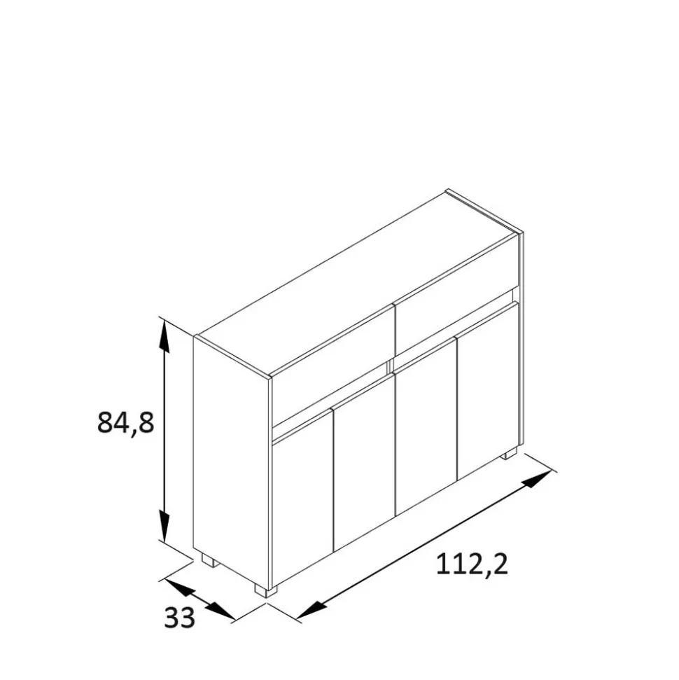 Garderoben Dielenmöbel Set - Etravia (vierteilig)