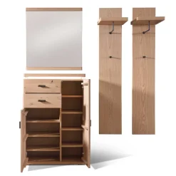 Garderoben Möbel Kombi mit LED - Arkadiuz (vierteilig)