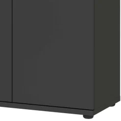 Garderoben Möbelset in Dunkelgrau - Tarlotta (dreiteilig)