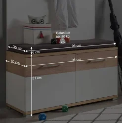 Garderoben Paneel und Bank - Vicanossa (zweiteilig)