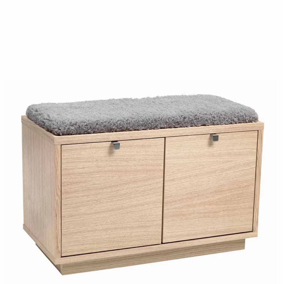 Garderoben Sitzbank Vaxos mit Eiche furniert