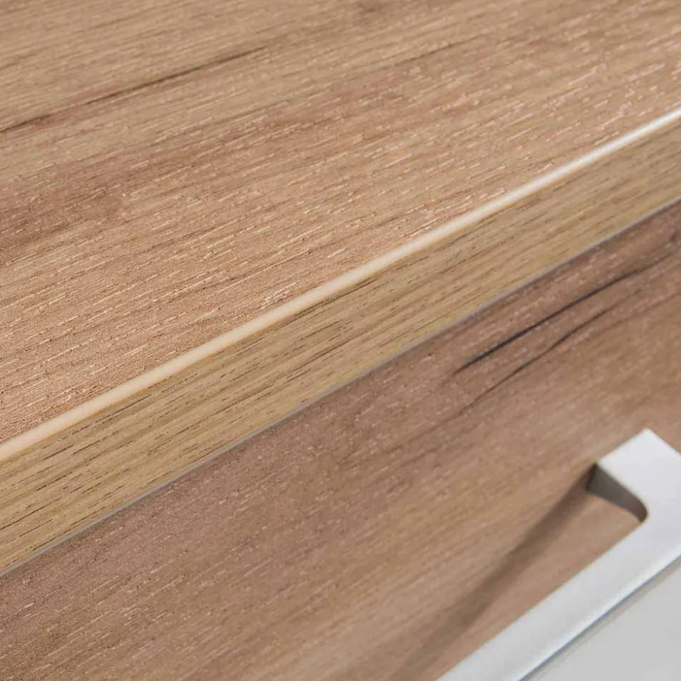 Garderoben Sitzbank Vicanossa in Weiß Eiche