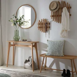 Garderobenbank aus massivem Eichenholz - Gangizo