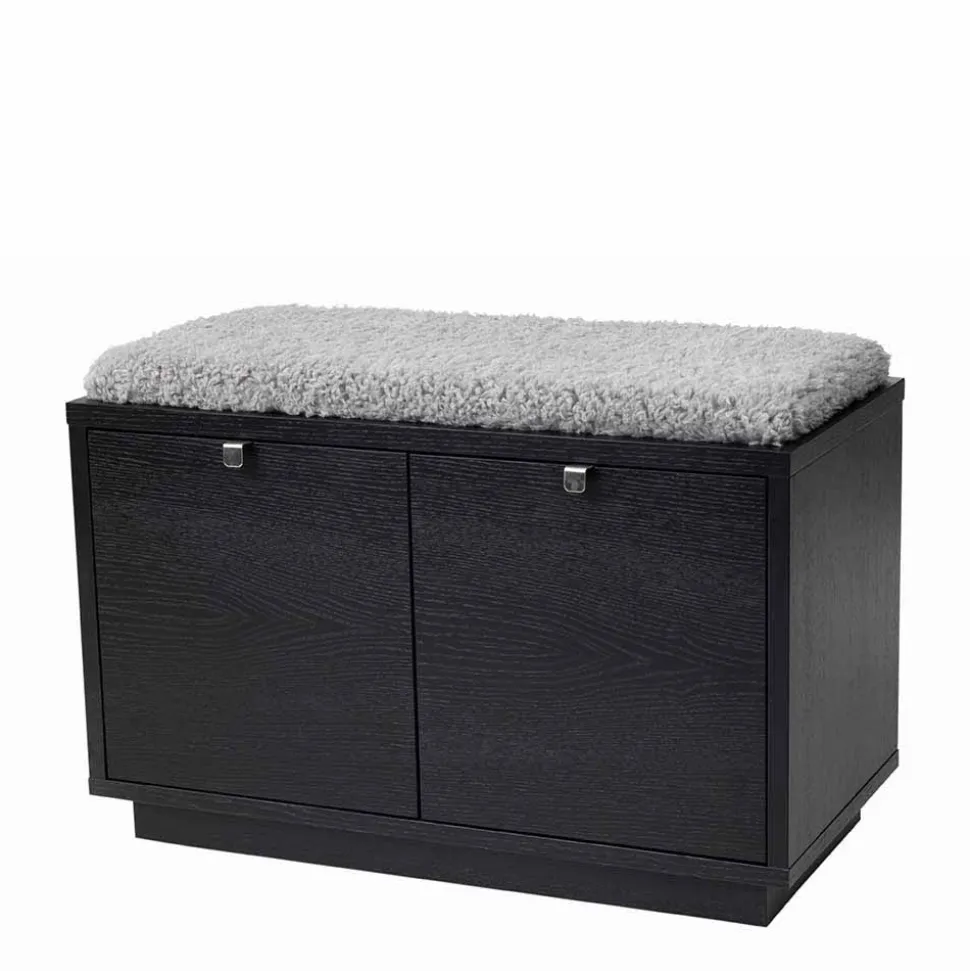 Garderobenbank Geskan in Schwarz